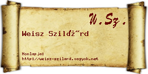 Weisz Szilárd névjegykártya