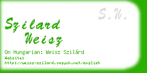 szilard weisz business card